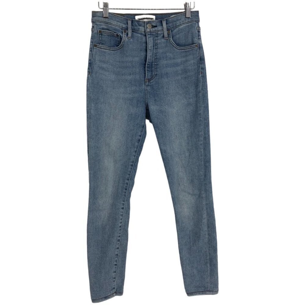 Denim Forum Indigo The Lola High Rise Skinny  High-waisted skinny jeans 27x28 - Picture 2 of 16